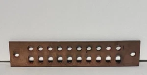 Copper Ground Bar - Busbar with 20 Terminal Positions - Picture 1 of 1