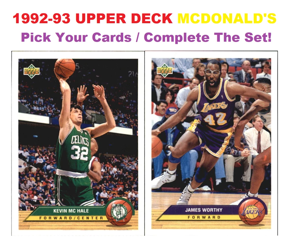 1992-93 Upper Deck McDonald's #P1-P50 - Pick Your Cards / Complete The Set! - Image 1 of 1