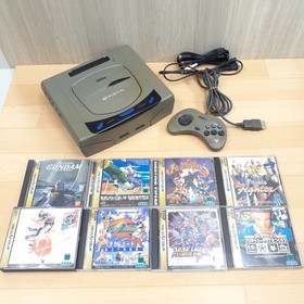 Sega Saturn Japanese Console Bundle with 8 Games & 1 Controller HST-3210 Gray