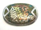 Mexico Metales Silver and Brass Copper / Turquoise Pin / Pendant  Taxco