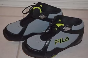FILA shoe 5 37.5 basketball athletic training sneaker shoe black gray high top - Picture 1 of 7