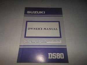 SUZUKI OEM Owner's Manual DS80 printed July 1990 #99011-03428-03A - Picture 1 of 5
