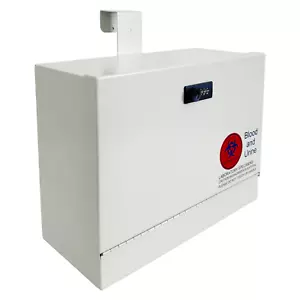 Metal Specimen Drop Box, Over-the-Door Hanging, with Combination Lock, Gray - Picture 1 of 9