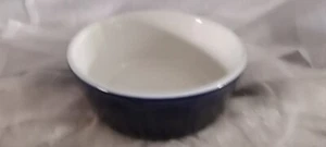 Vintage Hall Curtain Edge Cobalt Blue Ceramic Bowl - Picture 1 of 12