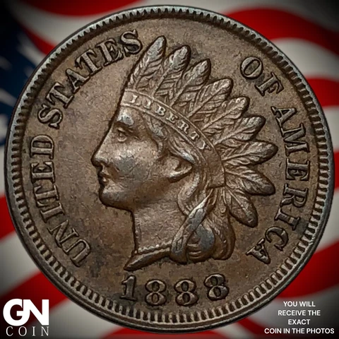 1888 Indian Head Cent Penny  Q7872 Cover