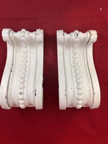 Pair Cast Iron Shelf Wall Corbel Sconce Bracket Architectural Accent Cover