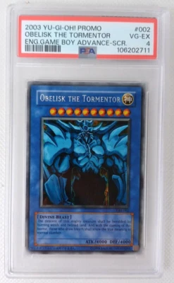 Yu-Gi-Oh! Obelisk The Tormentor GBI-002 GAMEBOY PROMO Secret Rare PSA 4 VG-EX - Image 1 of 2