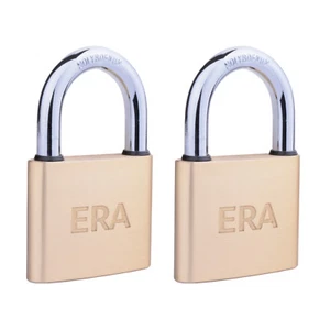 Era Solid Brass Padlock - ( Keyed-Alike ) 40mm Twin Pack (IP-40BST-CL) - Picture 1 of 2