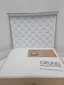 Grund Collection 100% Organic Cotton King Bed Sheets, White Excellent Quality - Picture 1 of 6