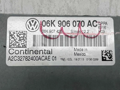 Volkswagen Beetle 2014 módulo de control del motor de 2,0 L computadora ecu 06K906070ac 12 13 Foto 1 de 4