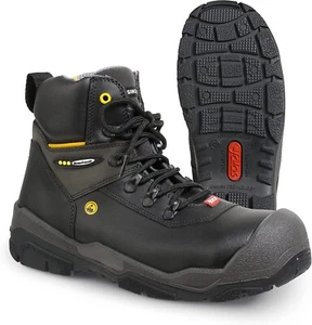 Ejendals 1828 Jupiter Mens Black Leather Lace Up Safety Workwear Boots Size 8 - Picture 1 of 3