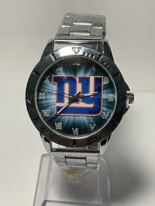 New York Giants Fußball Team Logo Herren Edelstahl Silber Uhr NEU - Bild 1 von 9