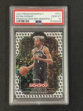 💎 2022-23 Kevin Durant Prizm Monopoly Running Mr. Monopoly Man SSP PSA 10 Gem💎