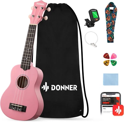 Ukulele soprano 21" para principiantes, kit con lecciones y funda. - Image 1 of 4