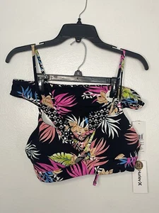 New Hurley Womens Black Reversible Hana 2 Piece Swimsuit Top & Bottom - Picture 1 of 8