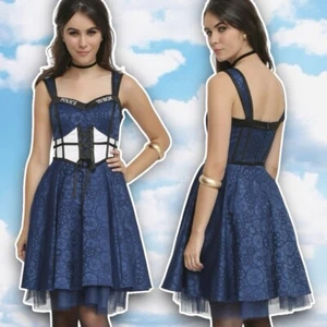 Hot Topic Doctor Who TARDIS Dress Petticoat Blue Sz S Halloween Costume Party - Picture 1 of 13