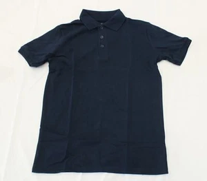 Authentic Galaxy By Harvic Boy's S/S Pique Polo Shirt BE5 Navy Size 10 NWT - Picture 1 of 4