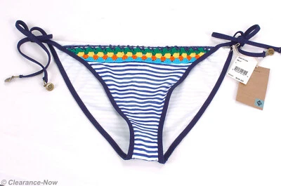 Nuevo con etiquetas Pantalones de traje de baño de bikini Sperry talla L azul a rayas y forrados a ganchillo $58.  7870 Foto 1 de 4