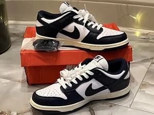 Nike Dunk Low Vintage Navy and White DD1503-115 (Size 9M/10.5W) - Picture 1 of 16