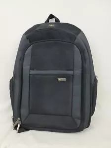 SOLO 19" Black Grey Laptop Computer Backpack Free Ship 18x13x6 Zipper - Picture 1 of 8