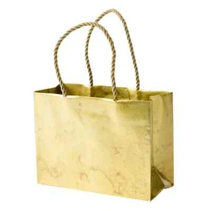 Caspari Small Gift Bag, Antique Gold (92920B1) - Picture 1 of 1