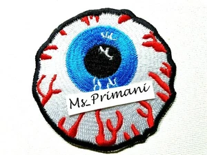 Bestickter Augapfel Bügelbild Patch Aufnäher Abzeichen Kleidung Jeans Auge 6,7 cm Durchmesser ca. - Bild 1 von 2