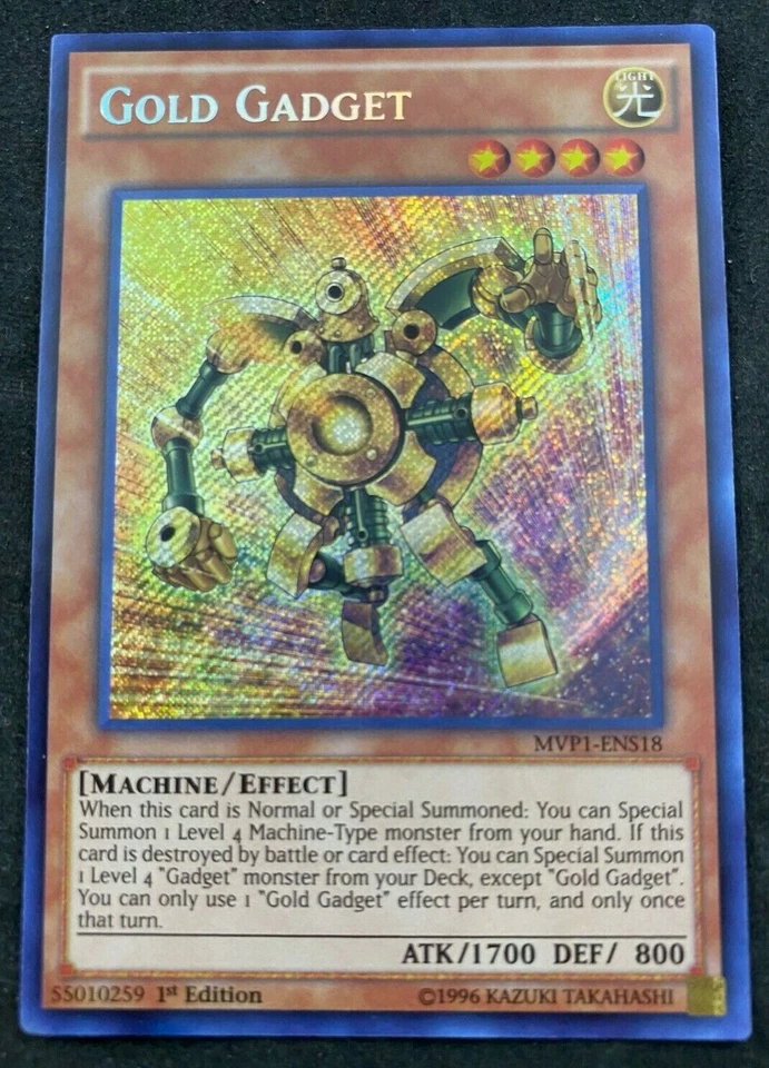 Yugioh Misprint Gold Gadget Dark Side of Dimensions Movie MVP1 Partial Stamp - Image 1 of 1