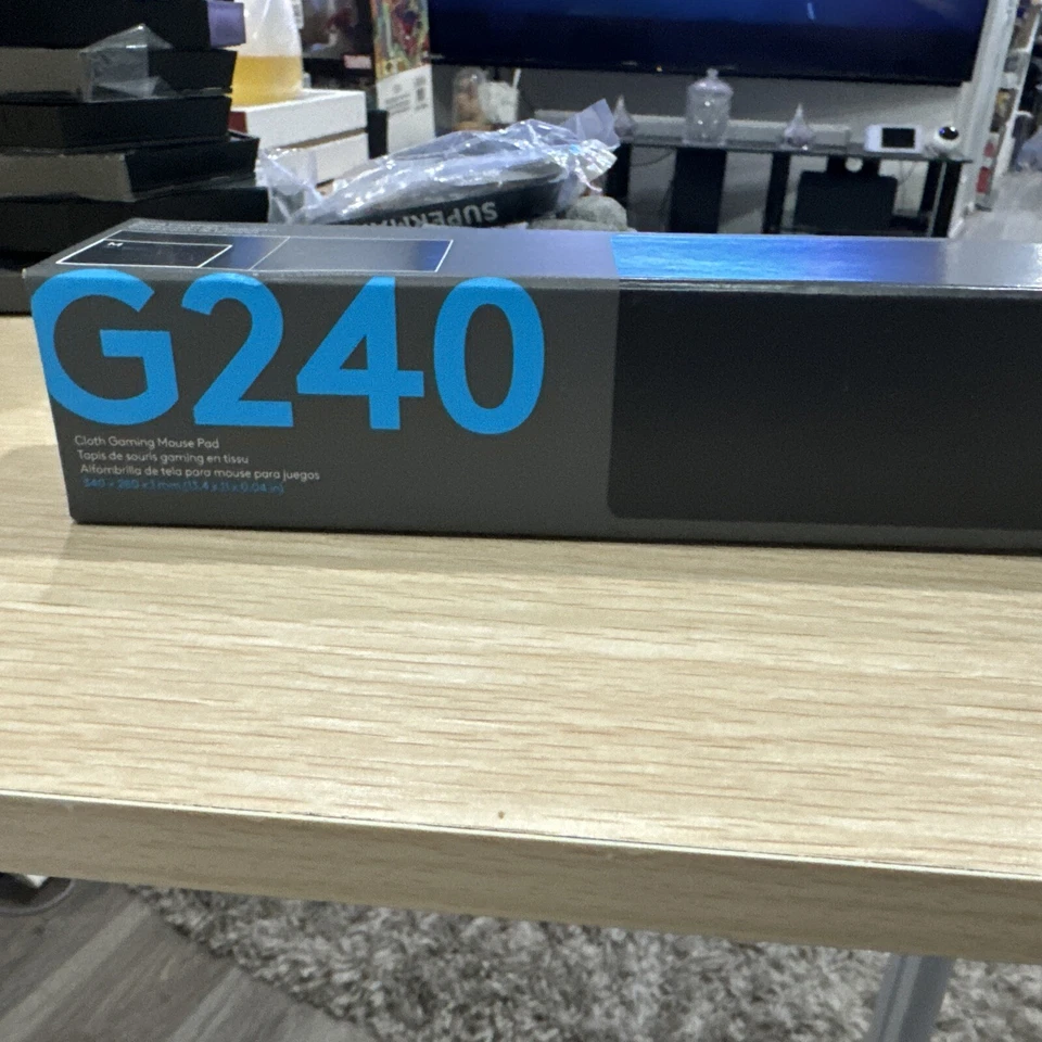Logitech G240 Cloth Gaming Mouse Pad Black Medium 13.4" x 11" - Image 1 of 1
