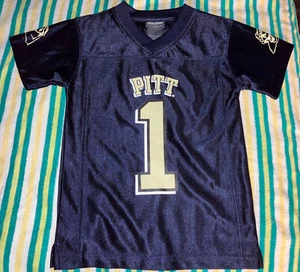 Pro Edge Pitt Panthers #1 Football Jersey Sz 4 - Youth Small - Picture 1 of 4