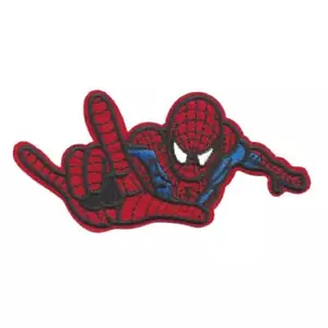 SPIDER-MAN IRON ON PATCH 4.5" Colorful Red Superhero Embroidered Applique NEW - Picture 1 of 2