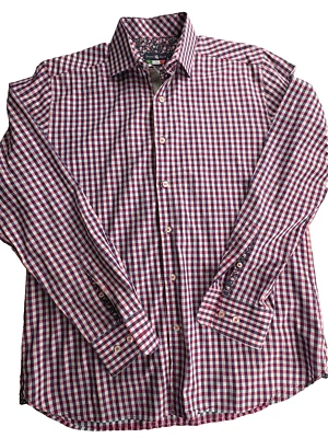 Stone Rose Shirt Mens size 3 MEDIUM Sleeve Italian Egyptian Cotton Ships FREE - Image 1 of 4