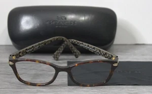 New Coach Wayfarer Eyeglasses HC6065 5291 Dark Tort/ Military Sig C 51 17 135 - Picture 1 of 12