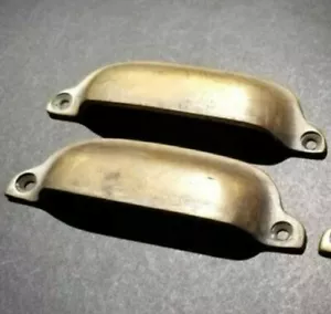 2 x Ameise. Vintage Stil Messing Aktenschrank, Mülleimer Ziehen Becher Griff 3-3/8" ctr. #A19 - Bild 1 von 7