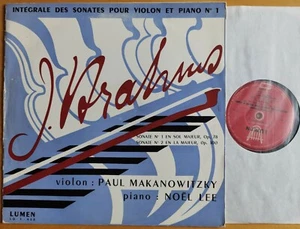 Makanowitzky Lee Brahms Violin Sonatas 1 & 2 LP Lumen LD 3-428 ED1 - Foto 1 di 2