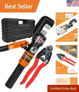 1/8” Wire Rope Crimping Tool Hydraulic Hand Crimper Tool for Stainless Steel ... - Picture 1 of 9