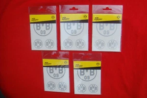 BVB BORUSSIA DORTMUND 5 x 3er SET "AUTO AUFKLEBER" "SILBER" NEU OVP - Bild 1 von 4