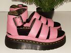 Dr. Martens Clarissa Ii Quad Leather Platform Sandals Pink Uk 4 Eu 37 Us 6