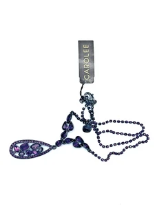 Carolee Women Purple Stone Necklace Pendant One Size Original Price $125.00 1505 - Picture 1 of 4