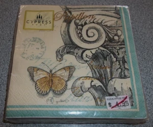 NEW Cypress Home 3 Ply Cocktail Paper Napkins 20-10"x 10" Napkins "CORINTHIAN" - Picture 1 of 4