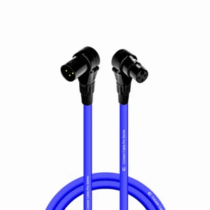 Right Angle 3-Pin XLR Male to RA Female Balanced Cable Custom Length, Color Cord - Picture 1 of 19