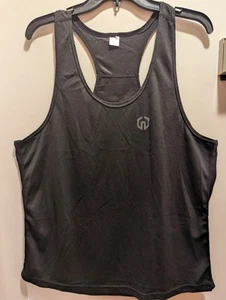 Neleus Men's Black Medium Racerback Breathable Sleeveless Tank Running Shirt New - Picture 1 of 9