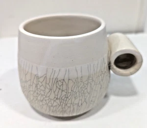 Tazas de nudillos de gres universales blancas taza de café té cerámica hecha en EE. UU. - Imagen 1 de 8