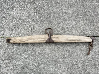 Antique Wood Singletree Yoke Oxen Horse Harness Rustic Farm Decor Primitive 30” - Image 1 of 4
