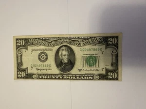 USA Bank Note: USA, Twenty Dollar 1950 D No. G02497869D - Picture 1 of 2