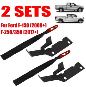 2 Set Rear Seat Quick Latch Release Kit Black Strap For Ford F150 F250 F350 - Picture 1 of 10