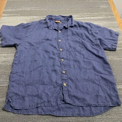 Dash Hemp Santa Cruz Shirt Mens Extra Large Blue Camp Button Up Short Sleeve - Image 1 of 4