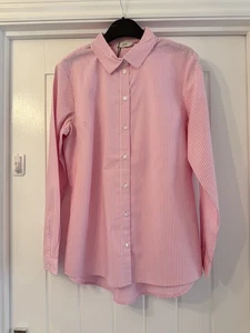 Neu JDY langärmliges geknöpftes Damenhemd rosa gestreift UK-Größe 10 - Bild 1 von 10