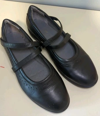 Aravon New Balance Jodi Mary Janes Black Leather Sz 10D Criss Cross See Note EUC - Image 1 of 4