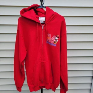 Chaqueta De Colección Disneyland Mediana Roja Cremallera Completa Con Capucha Hecha en EE. UU. Minnie Mouse - Imagen 1 de 6
