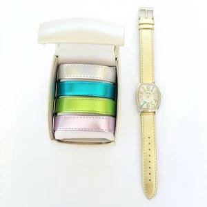 Sutton New York Watch Wristwatch Set NEW 6 pc Crystals 5 Changeable Bands Womens - Picture 1 of 12